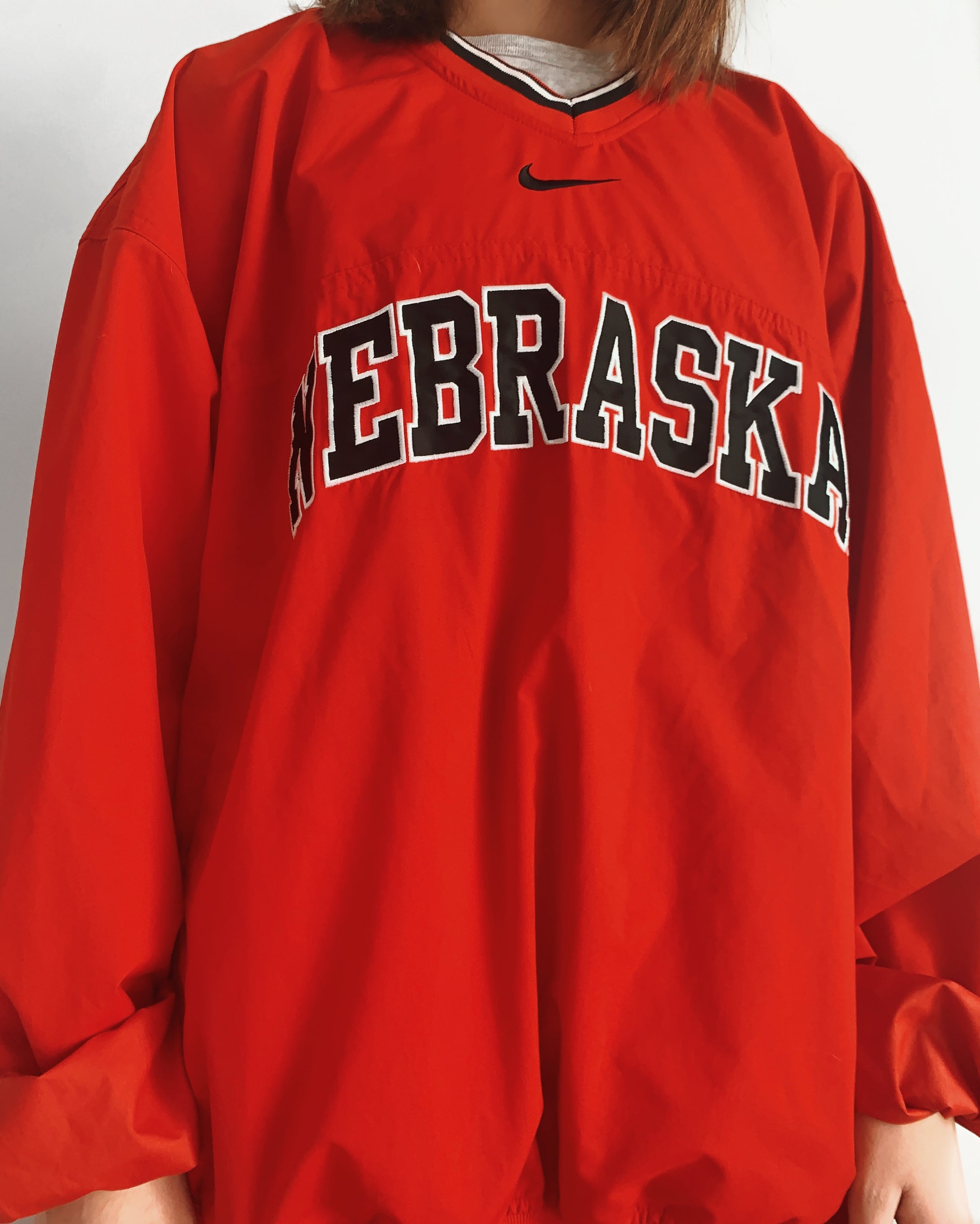 Nike center swoosh Nebraska windbreaker