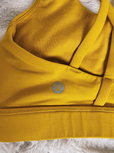 Load image into Gallery viewer, Lululemon yellow sports bra
