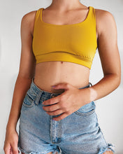 Load image into Gallery viewer, Lululemon yellow sports bra
