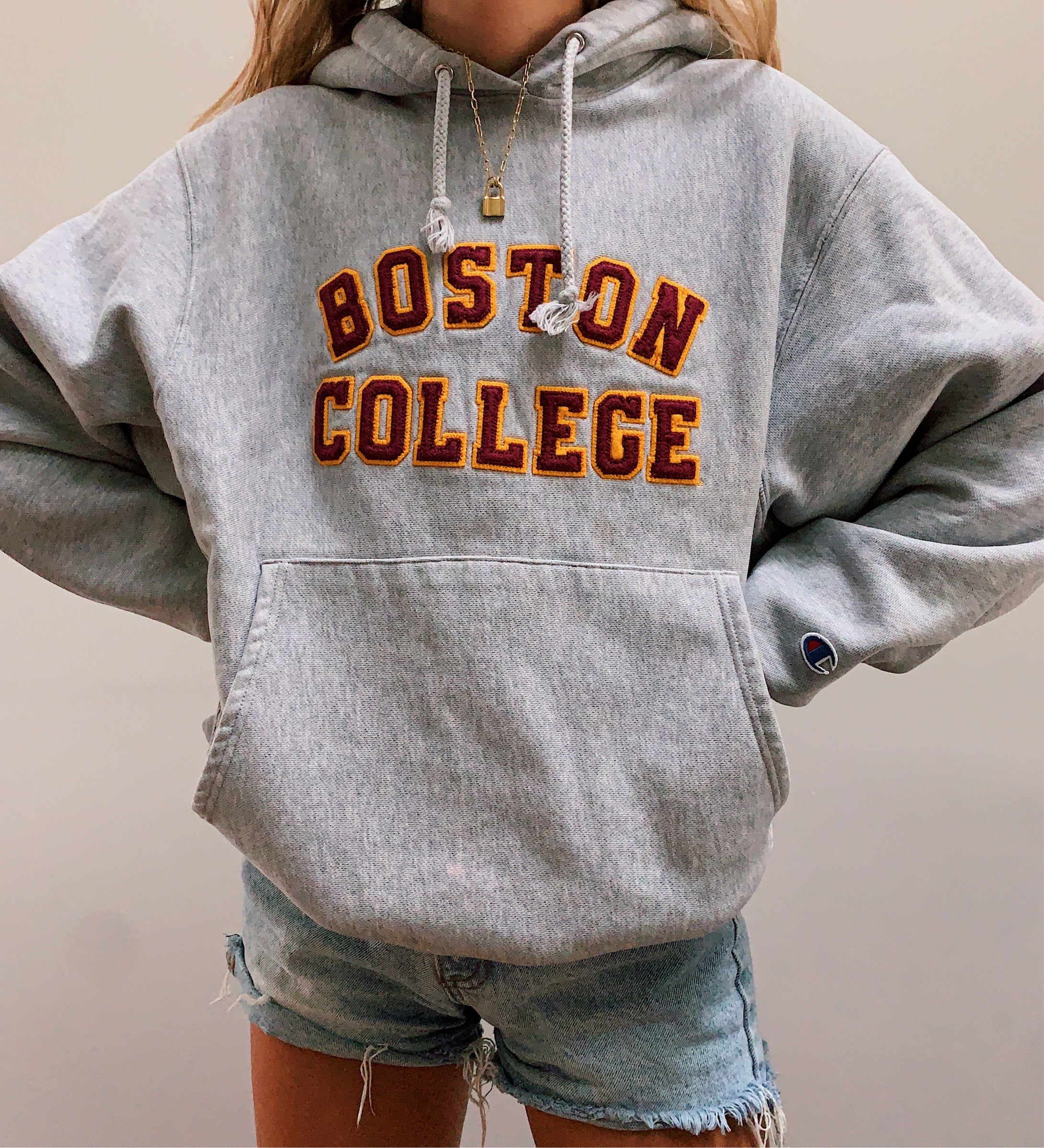 reverse weave boston college hoodie