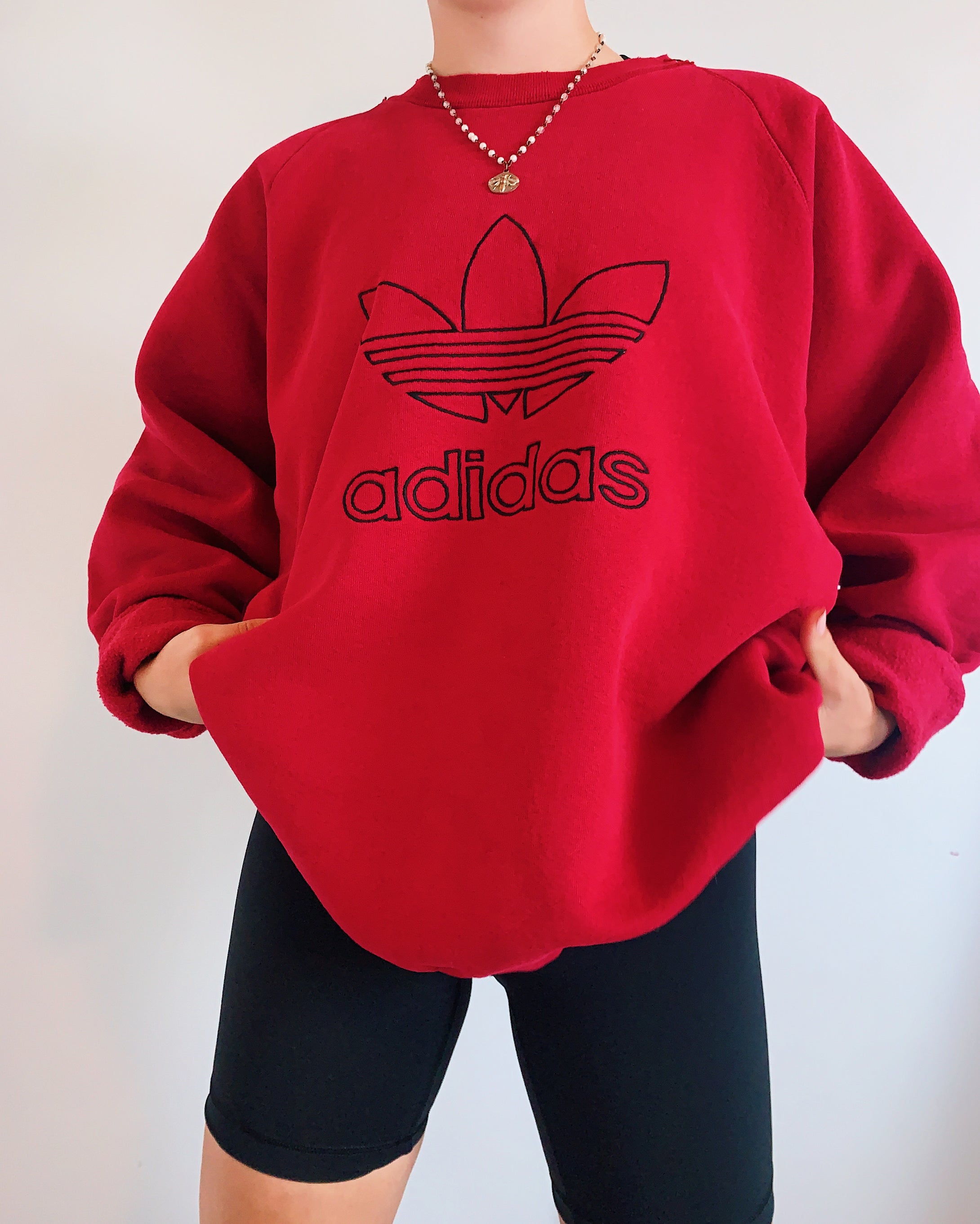 adidas embroidery crew